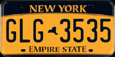 NY license plate GLG3535