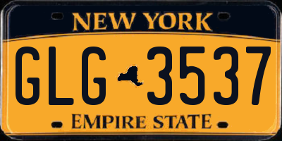 NY license plate GLG3537