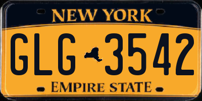 NY license plate GLG3542