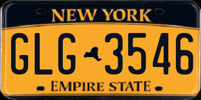 NY license plate GLG3546