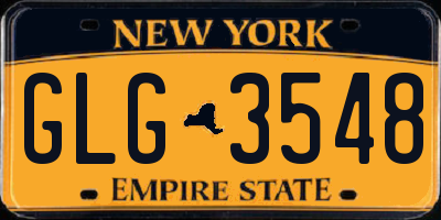 NY license plate GLG3548