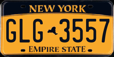 NY license plate GLG3557
