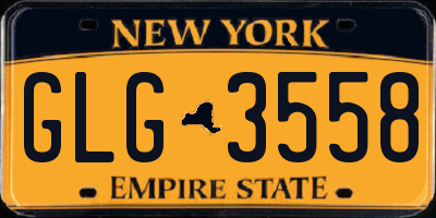 NY license plate GLG3558
