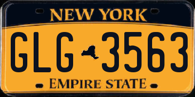 NY license plate GLG3563