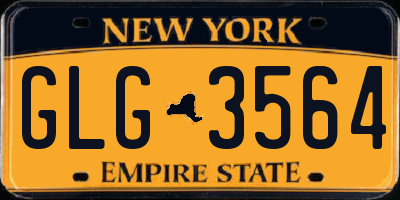 NY license plate GLG3564