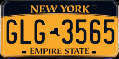 NY license plate GLG3565