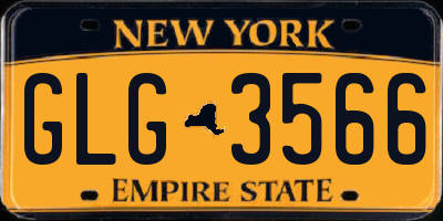 NY license plate GLG3566