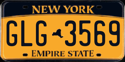 NY license plate GLG3569