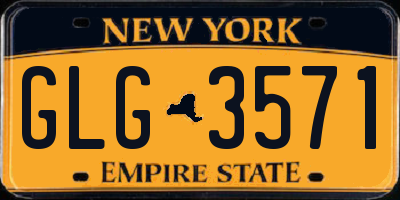 NY license plate GLG3571
