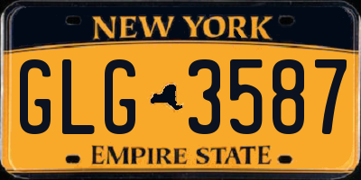 NY license plate GLG3587