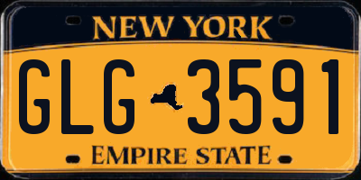 NY license plate GLG3591