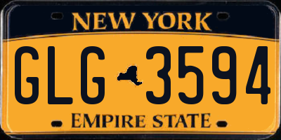 NY license plate GLG3594