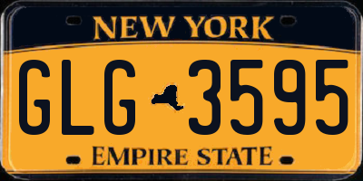 NY license plate GLG3595