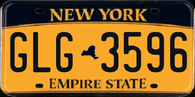 NY license plate GLG3596