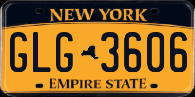 NY license plate GLG3606