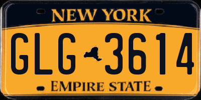NY license plate GLG3614