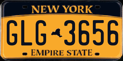 NY license plate GLG3656