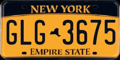 NY license plate GLG3675
