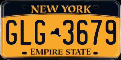 NY license plate GLG3679