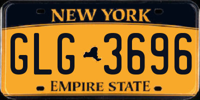NY license plate GLG3696