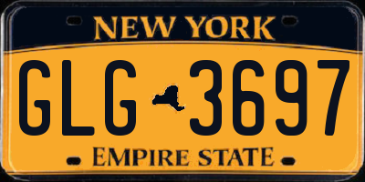 NY license plate GLG3697