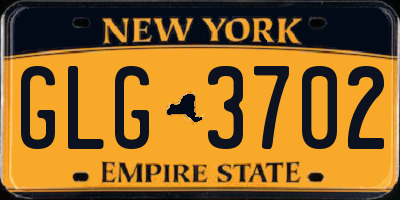 NY license plate GLG3702
