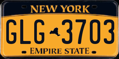 NY license plate GLG3703