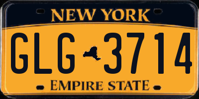 NY license plate GLG3714