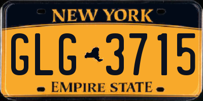 NY license plate GLG3715