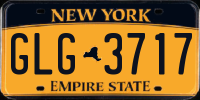 NY license plate GLG3717