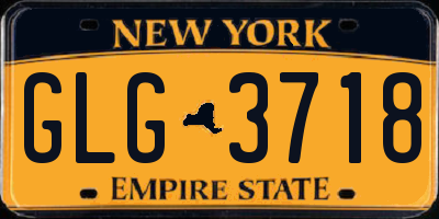 NY license plate GLG3718