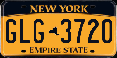 NY license plate GLG3720
