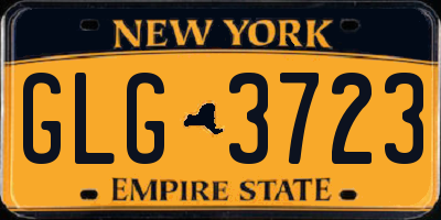 NY license plate GLG3723
