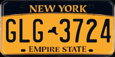 NY license plate GLG3724