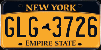 NY license plate GLG3726