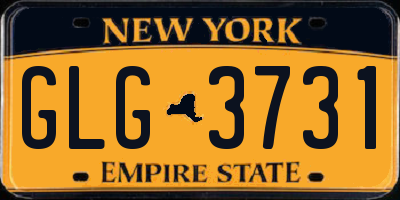 NY license plate GLG3731
