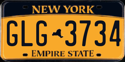 NY license plate GLG3734