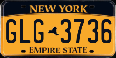 NY license plate GLG3736