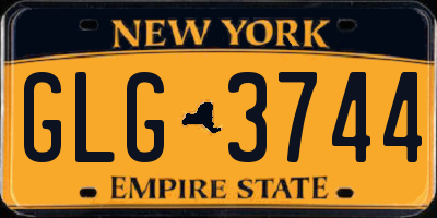 NY license plate GLG3744