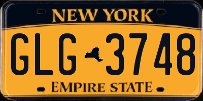 NY license plate GLG3748