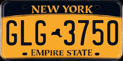 NY license plate GLG3750