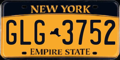 NY license plate GLG3752