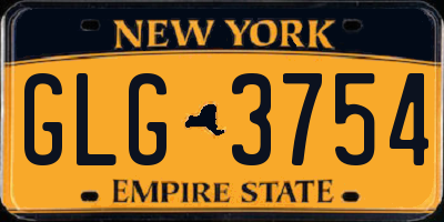 NY license plate GLG3754