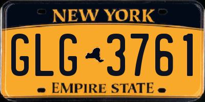 NY license plate GLG3761