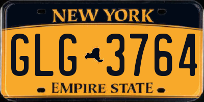 NY license plate GLG3764