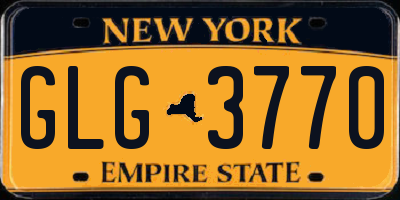 NY license plate GLG3770