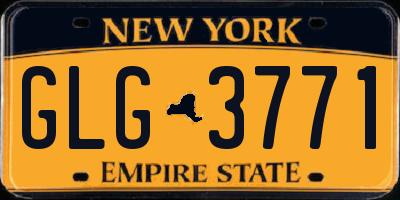 NY license plate GLG3771