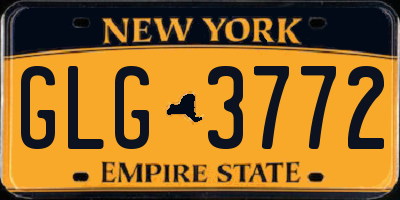 NY license plate GLG3772