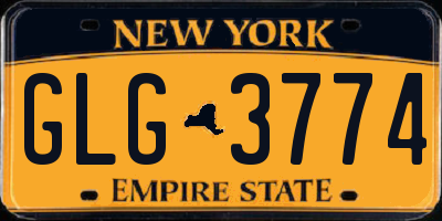 NY license plate GLG3774
