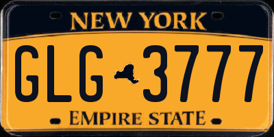 NY license plate GLG3777